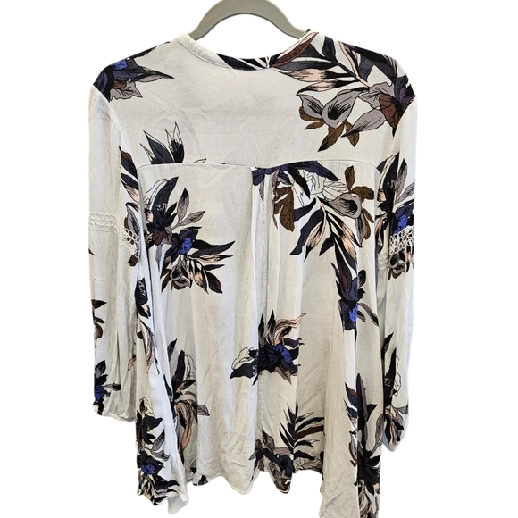 Free People Tree Swing Tunic Light Stone Combo Boho Top - Picture 6 of 8